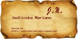 Jedlicska Mariann névjegykártya
